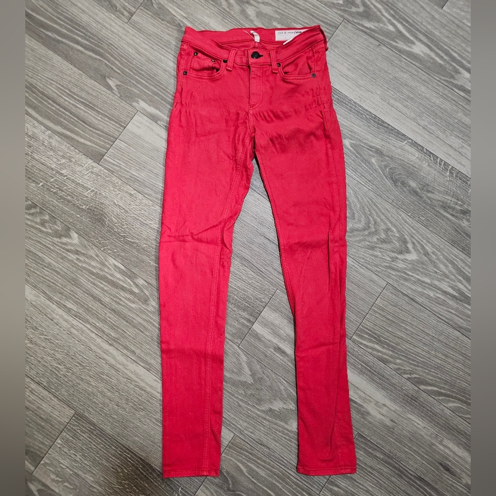 Rag & Bone Red Skinny Jeans